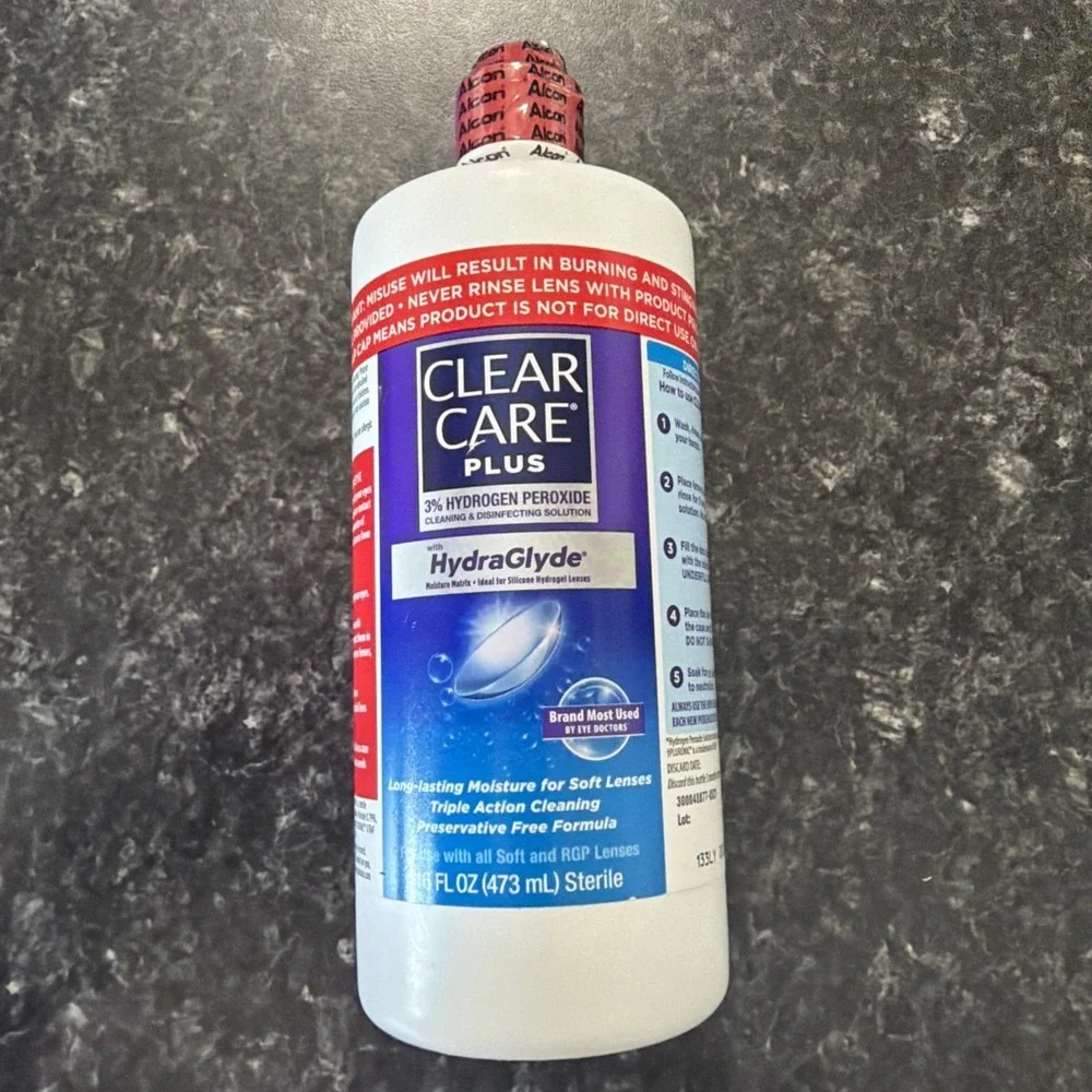 Clear Care Plus 3% Hydrogen Peroxide HydraGlyde Cleaning Solution 16oz EXP 9/27